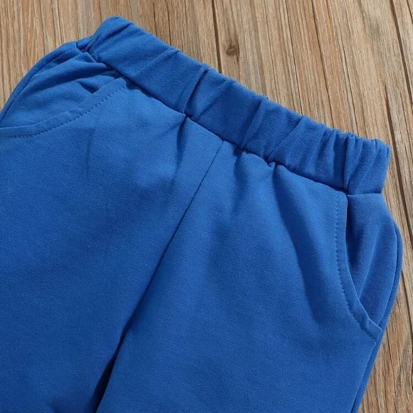 Baby Cartoon Dinosaur & Letter Graphic Pullover & 3D Patched Sweatpants - Picture 6 of 7